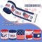 30 Yards Patriotic Wired Edge Ribbon – 5 Rolls Red, White & Blue Star Stripe Burlap Ribbon for 4th of July, Independence Day, Crafting, Gift Wrapping & DIY Decorations